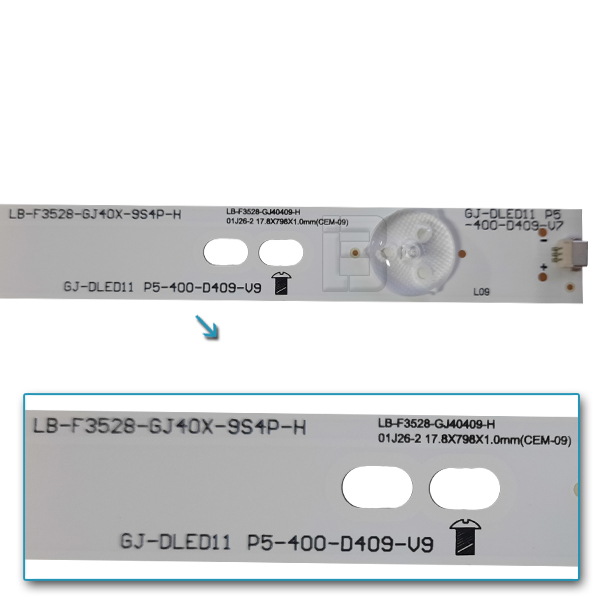 LED BAR-PHILIPS 40PFT - lb-f3528-gj40x-9s4p-h