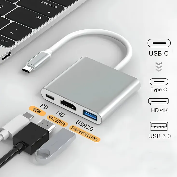 USB HUB 3u1 - usb-hub-tip-c-hdmi
