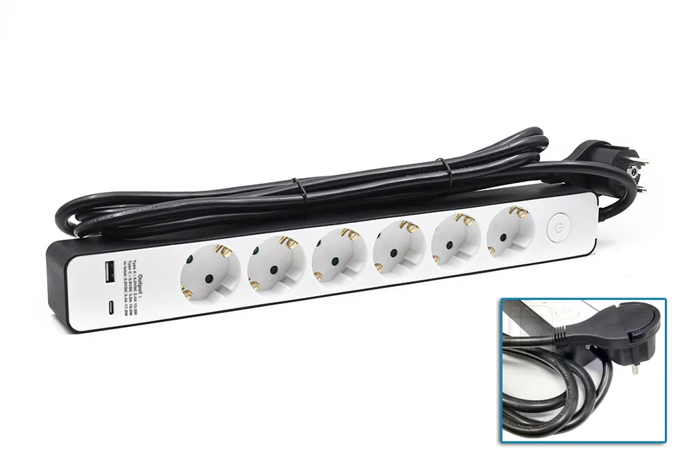 RAZVODNIK 6UTC3.0-USB/USBc - produzni-sa-ravnim-tankim-utikacem