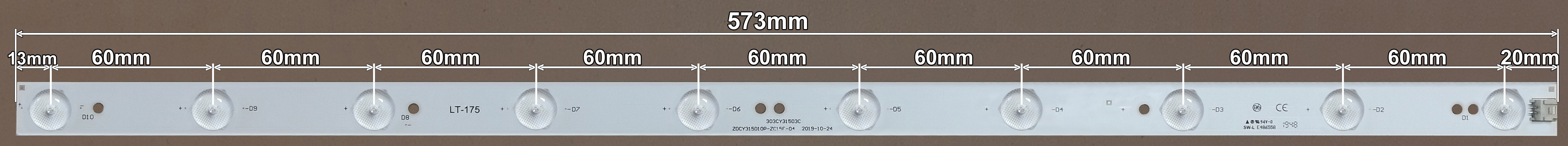 LED BAR-FOX32DC - ZDCY315D10P-ZC15F-04