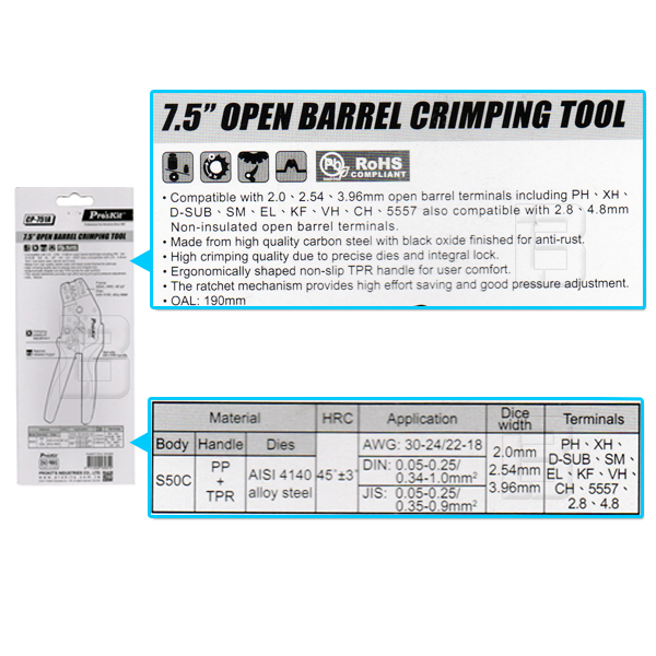 KLEŠTA CP-751A ZA KRIMPOVANJE - krimp-klesta-za-molex-jst-konektore