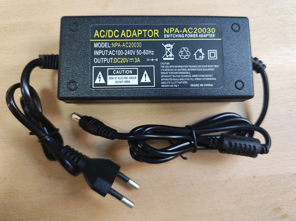 PUNJAČ 20V3A 60W-5.5x2.5/2.1mm - ispravljac-punjac-za-laptop-20v