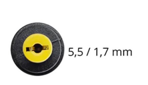 KONEKTOR 5.2x2.5mm-5.5x1.7mm - 5.5x1.7