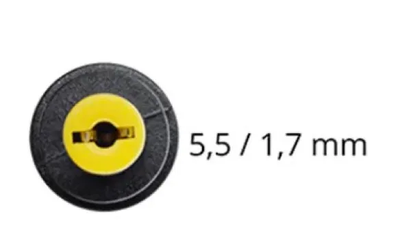 KONEKTOR 5.2x2.5mm-5.5x1.7mm - 5.5x1.7