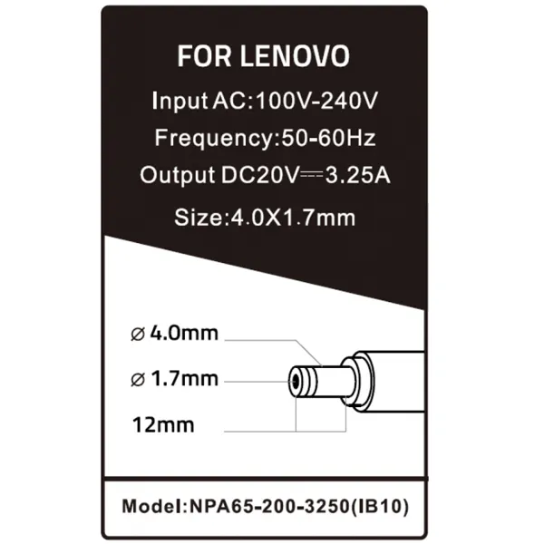 PUNJAČ 20V3.25A65W-4.0x1.7mm - ispravljac-napajanje-za-lenovo