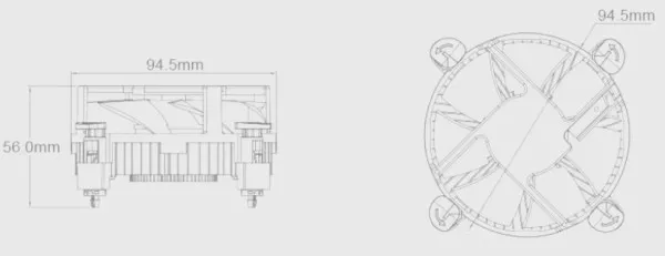 VENTILATOR 12V-94,5x94,5x56mm - ventilator-dimenzije