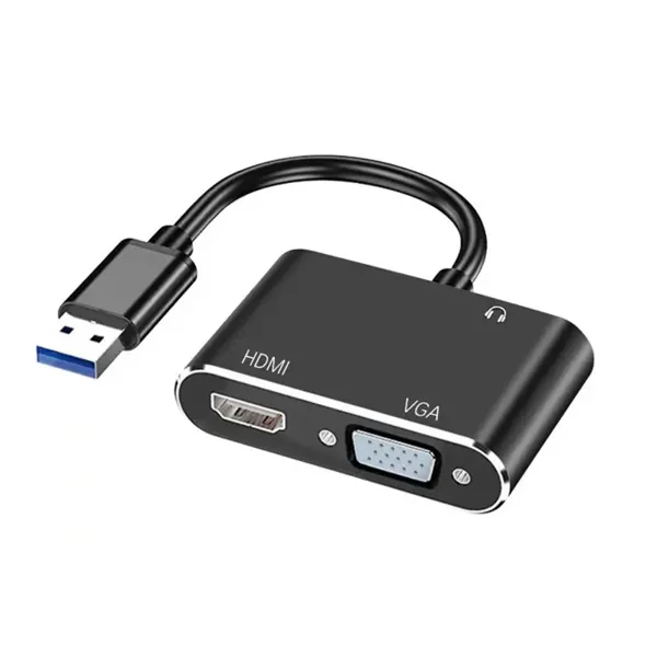 KONVERTOR USB3.0-HDMI VGA Aux 3.5mm - usb-na-hdmi-vga-adapter