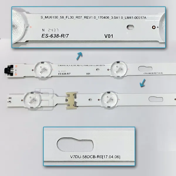 LED BAR-SAMSUNG UE58 - v7du-58dcb-r0-lm41-00517a