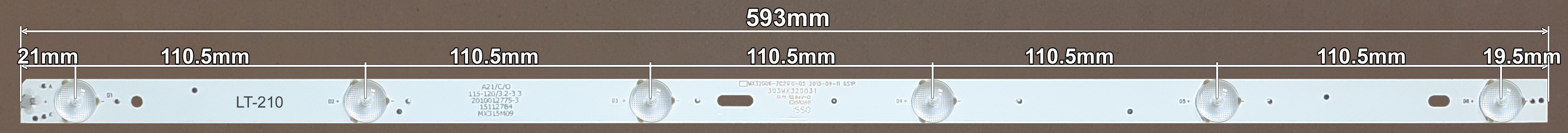 LED BAR-VOX32-3 - MX315D06-ZC21FG-02