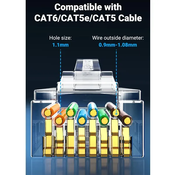 UTP RJ45/Cat6 KONEKTOR 50kom - cat5 cat 6 rj45 konektor
