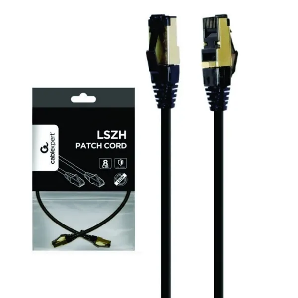 UTP CAT8 LAN KABL 15m - Namotan crni Ethernet patch kabl kategorije 8 dužine 15m sa ugrađenom zaštitom i zaštitnom uvodnicom
