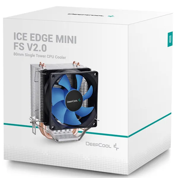 VENTILATOR ICE EDGE MINI FS V2.0  100W 80mm - DeepCool Ice Edge Mini FS V2.0 procesorski kuler sa plavom elisom od 80mm u fabričkom pakovanju