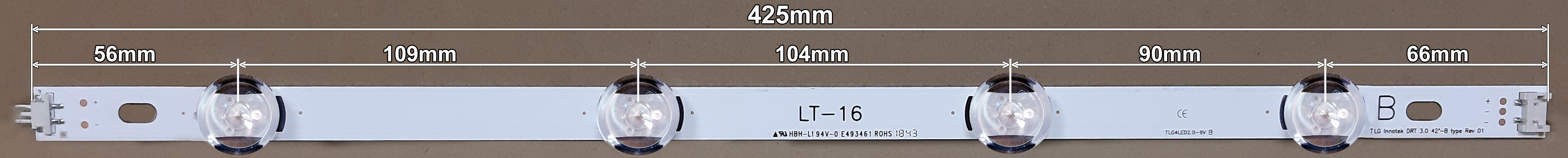 LED BAR-LG42ABx8 - TLG4LED2.0-6V A