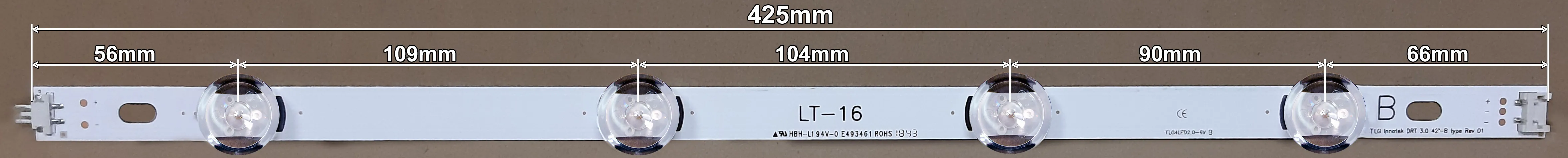 LED BAR-LG42ABx8 - TLG4LED2.0-6V A