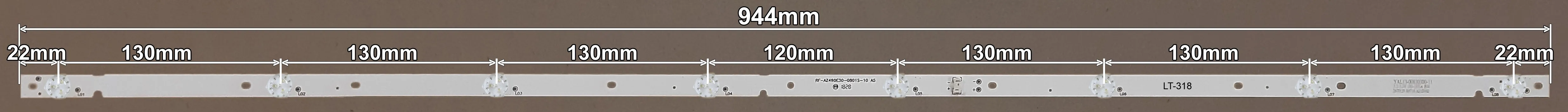 LED BAR-TESLA49-1 - RF-AZ490E30-0801S-10