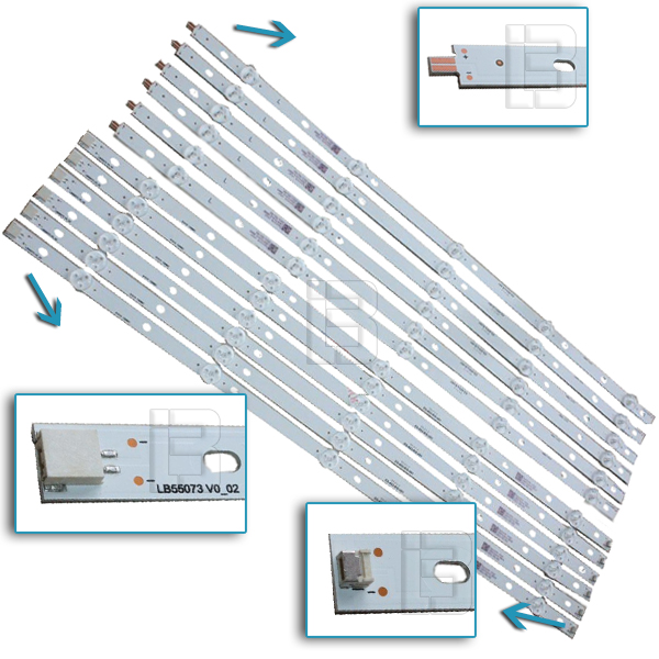 LED BAR-PHILIPS55LR - LB55073, TPT550U2-EQYM6.G TPT550J1-QUBH84.K