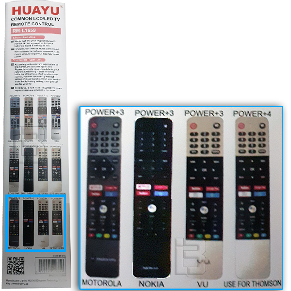 DALJINSKI TESLA RM-L1659Hu - univerzalni daljinski upravljač za tesla tv