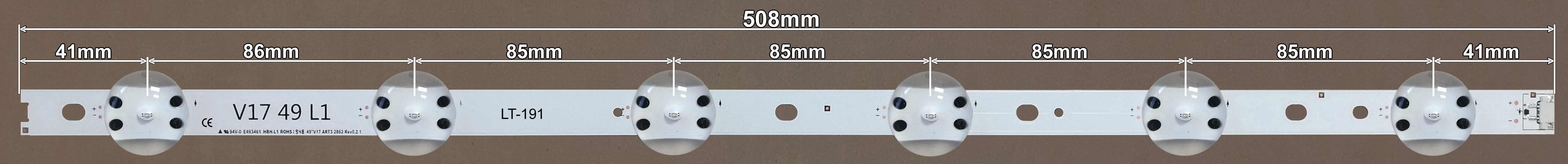 LED BAR-LG49L1R1 - 49 ”V17 ART3 2863 Rev0.2