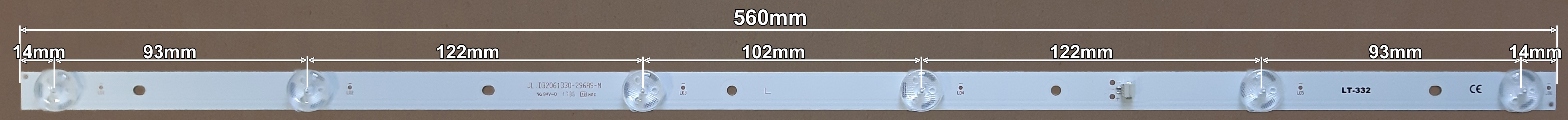 LED BAR-TESLA32-6 -  DLED32BK 2X6 002