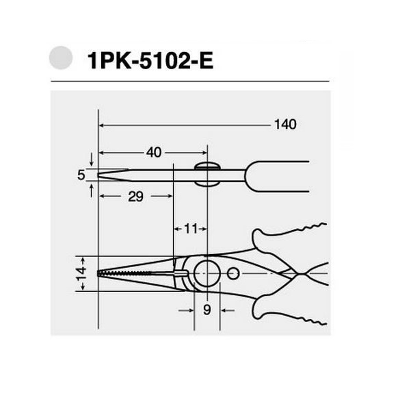 KLEŠTA 1PK-5102E ŠPICASTA - 