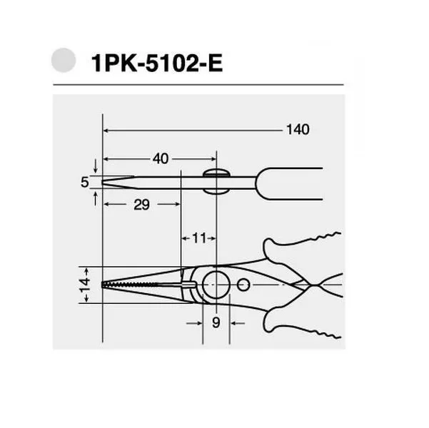 KLEŠTA 1PK-5102E ŠPICASTA - 