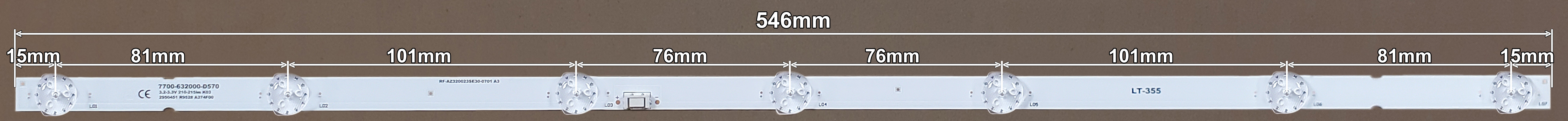 LED BAR-TESLA32-7 -  RF-AZ320023SE30-0701 A3
