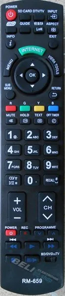DALJINSKI PANASONIC RM-659 - daljinski upravljač za panasonic tv