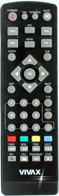DALJINSKI DVB-T2Vivax107 - daljinski upravljač za vivax tv