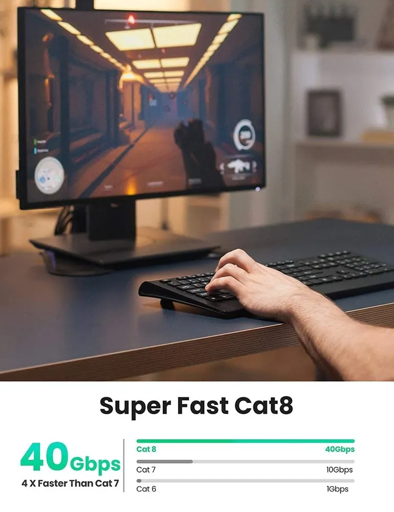 UTP CAT8-3.0 flat LAN KABL - 