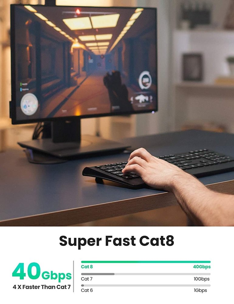 UTP CAT8-5.0 flat LAN KABL - 