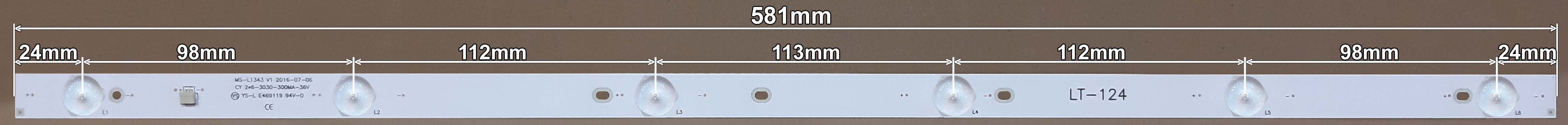 LED BAR-FOX32x2 - CY-32DN-3030-300mA-36V