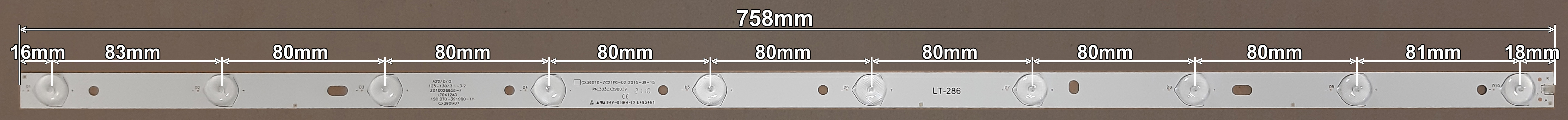 LED BAR-FOX40-1 - 39DLE178 