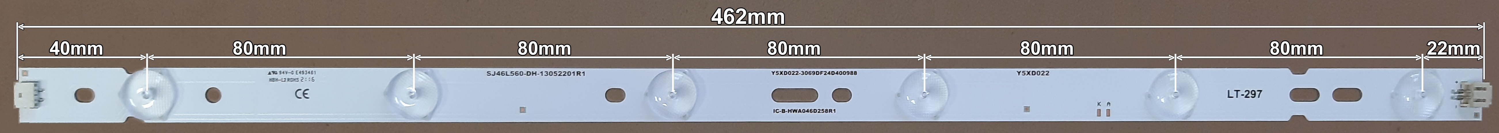 LED BAR-FOX46 -  SJ46L560-DH13052201R1 Y5XD022-3069DF24D400988 IC-B-HWA046D258R1