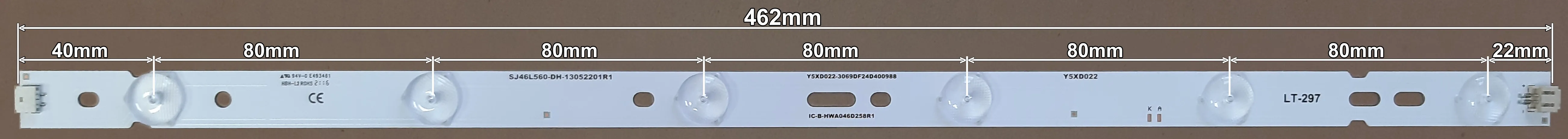 LED BAR-FOX46 -  SJ46L560-DH13052201R1 Y5XD022-3069DF24D400988 IC-B-HWA046D258R1