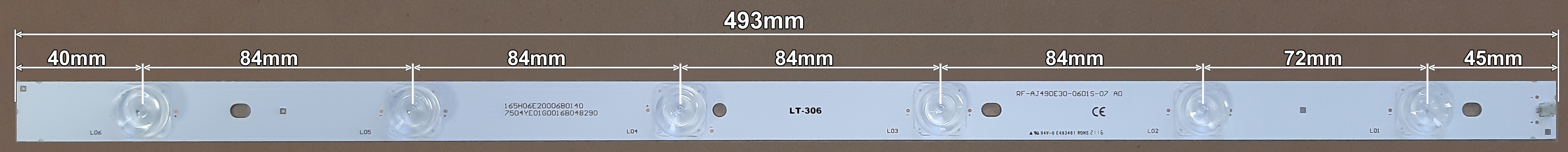LED BAR-SHARP49 - 165H06E20006B0140