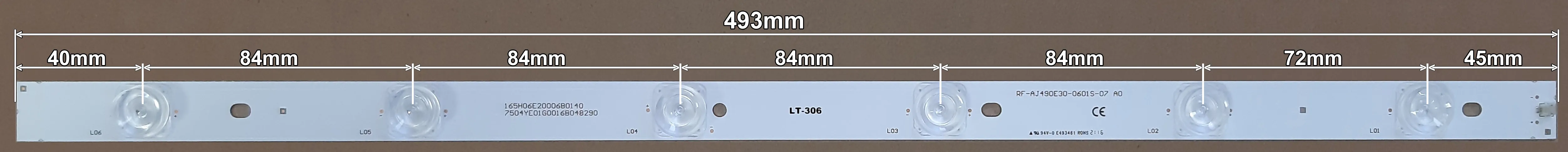 LED BAR-SHARP49 - 165H06E20006B0140