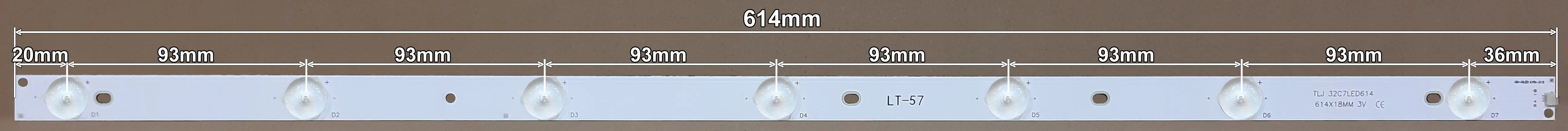 LED BAR-PHILIPS32x3 - TPT315B5-HVN05