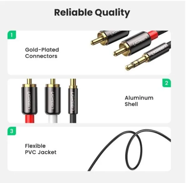 3.5mm na 2xRCA KABL AV102 1m - 