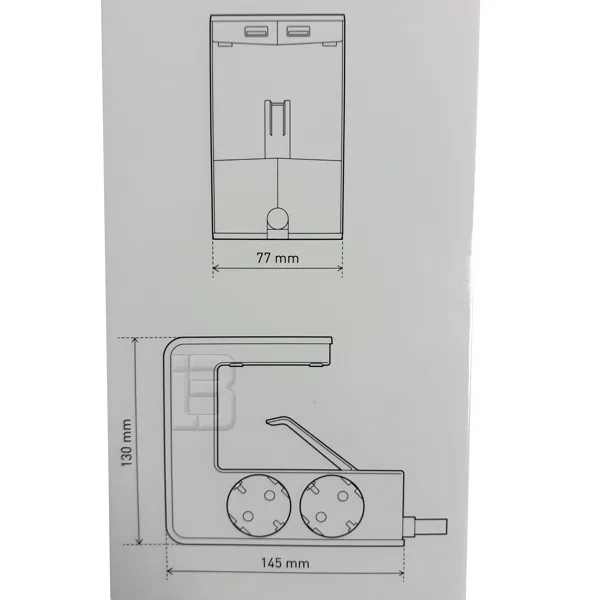 RAZVODNIK 4UTC-698412 - produzni stoni kabl i usb punjac