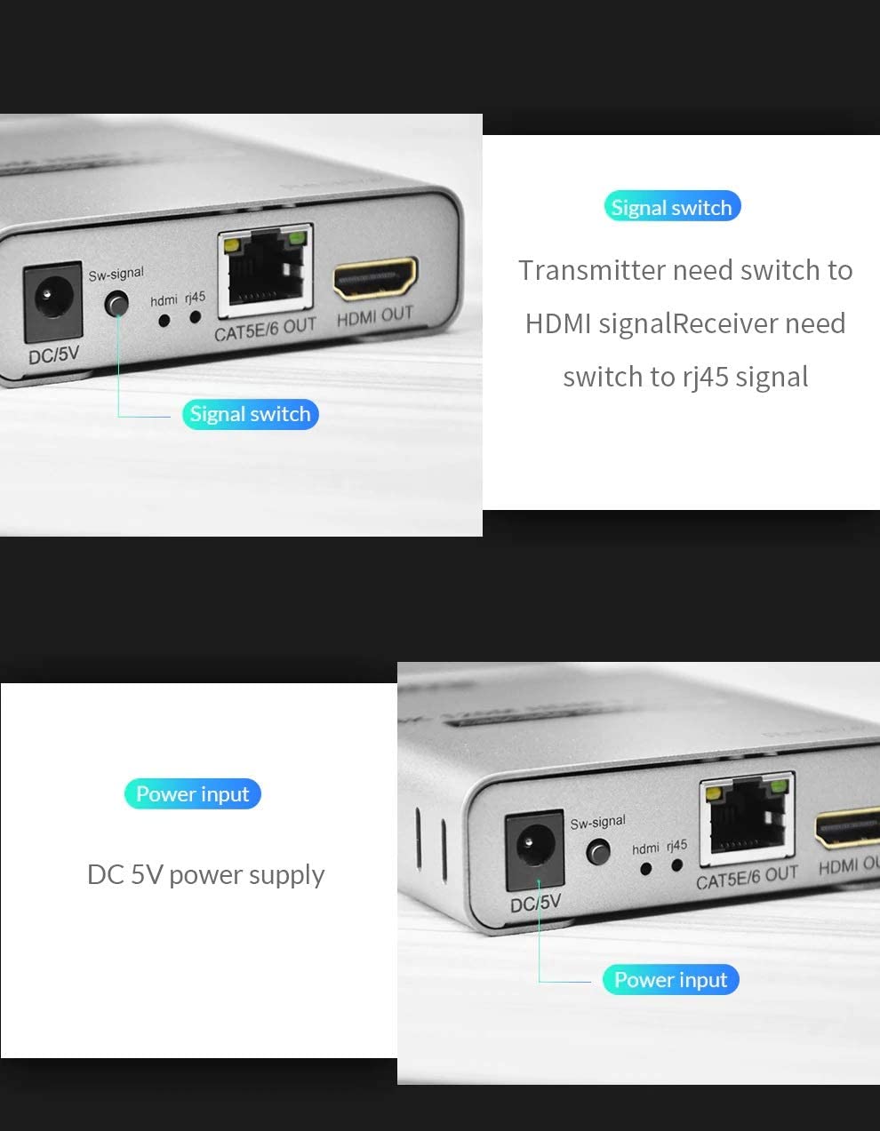 HDMI EXTENDER HDEX120m - hdmi-ekstender-utp