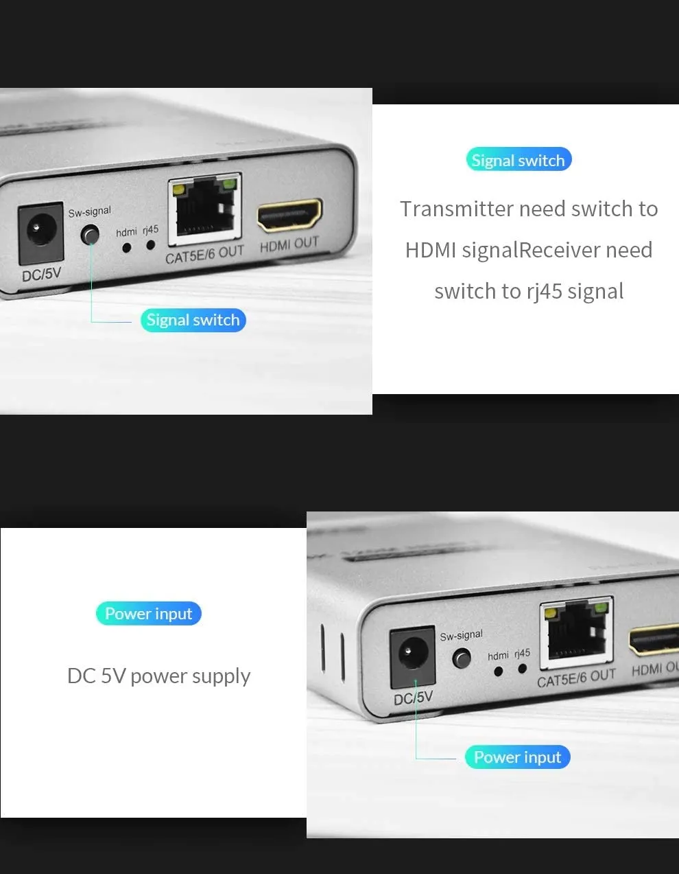 HDMI EXTENDER HDEX120m - hdmi-ekstender-utp