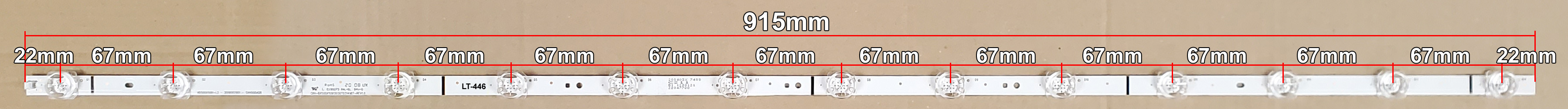 LED BAR-HISENSE50AE - lt446-hisense-50-led-trake-915mm