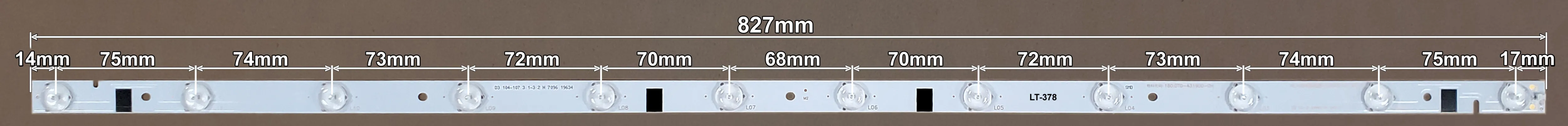 LED BAR-FOX43-5 - lt378-fox-43-led-trake-827mm