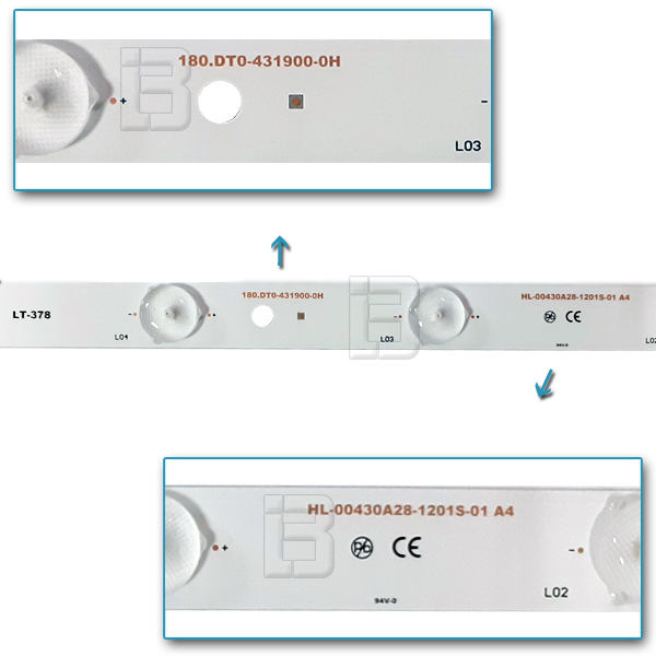 LED BAR-FOX43-5 - hl-00430a28-1201s-01-180.dt0-431900-0h