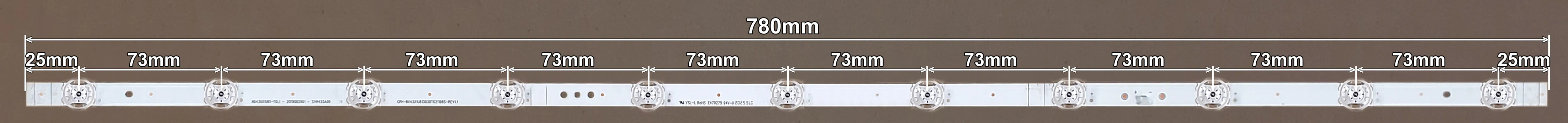 LED BAR-HISENSE43x3 - lt386-hisense-43-led-trake-780mm