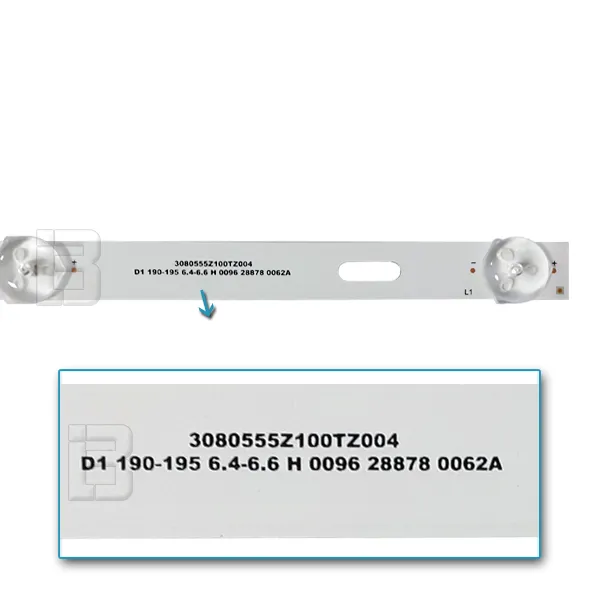 LED BAR-FOX55-1 - 3080555z100tz004-d1-190-195-6.4-6.6-h-0096-28878-0062a