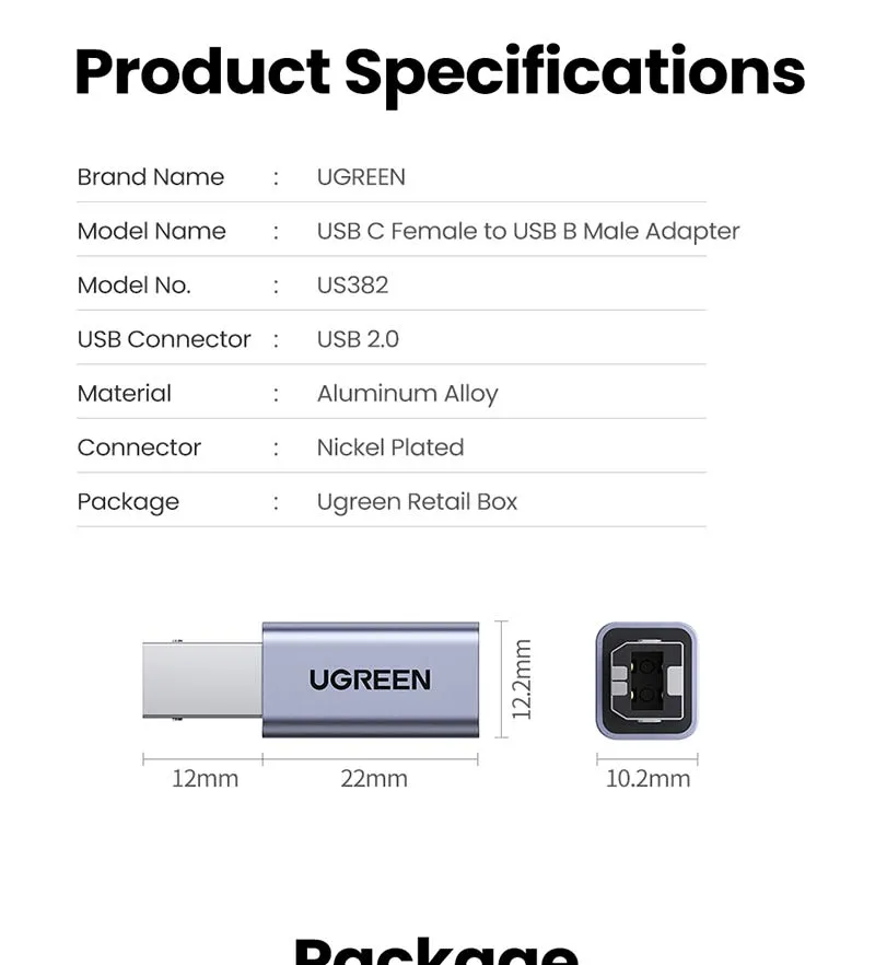 USBc-USBb F/M ADAPTER - ugreen-us382-usb-2-0-usb-c-f-na-usb-2-0-b-m-a-3448_3