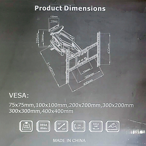 TV NOSAČ TVD-011 32-65 - drzac-za-lcd-i-led-tv-32-65-fm-2