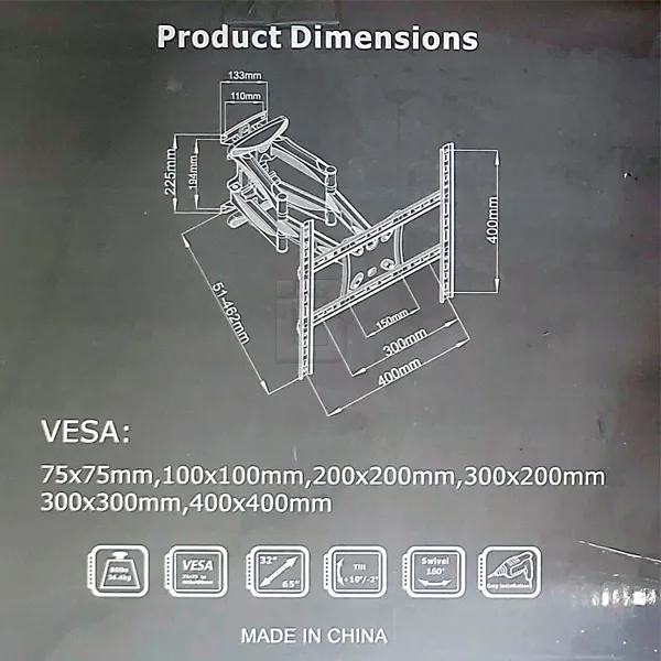 TV NOSAČ TVD-011 32-65 - drzac-za-lcd-i-led-tv-32-65-fm-2