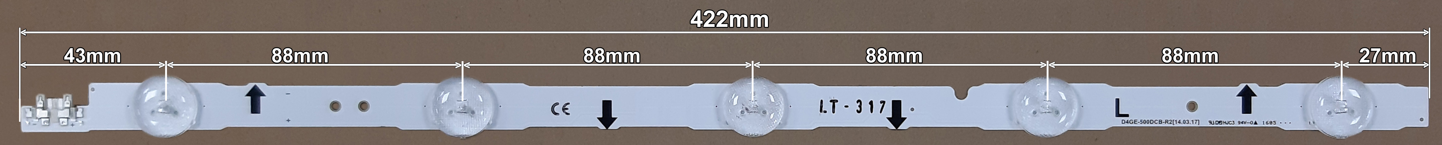 LED BAR-SAMSUNG50LR - lt317-led-traka-za-samsung-50-r5-422mm